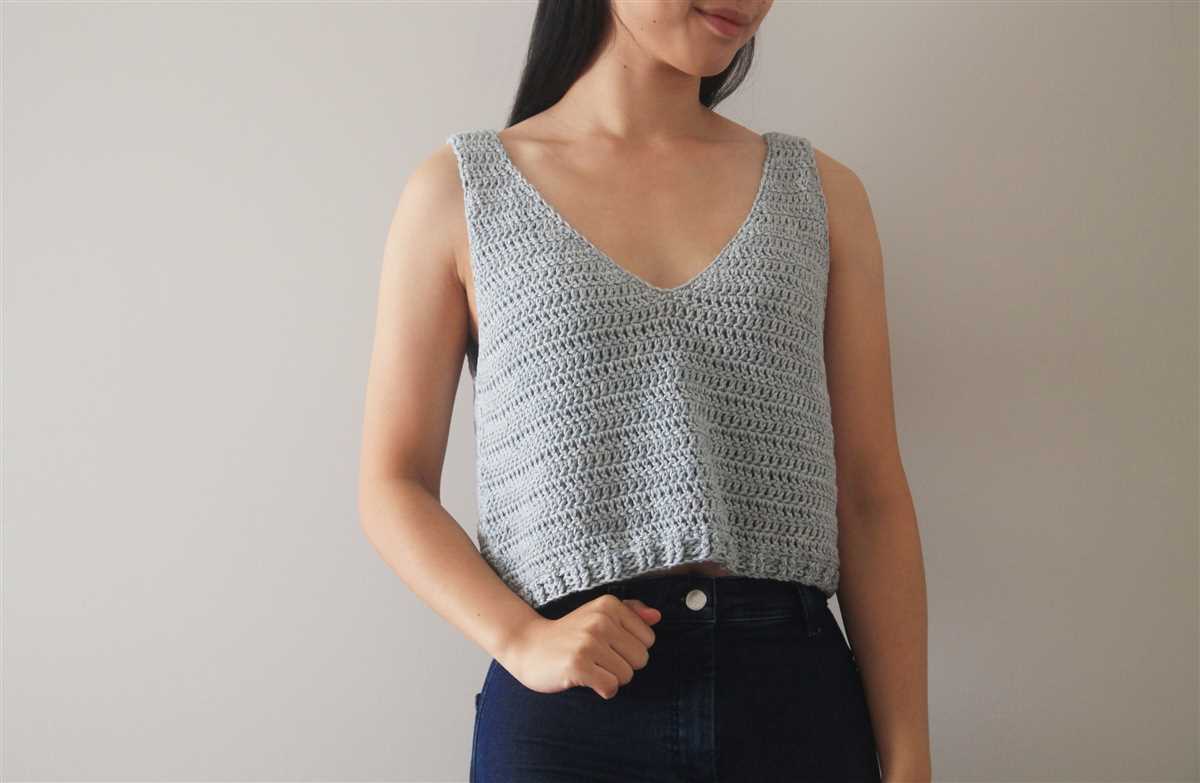 V neck tank top knitting pattern free