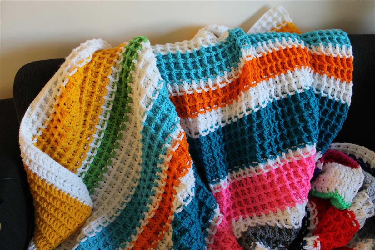 Waffle blanket knitting pattern