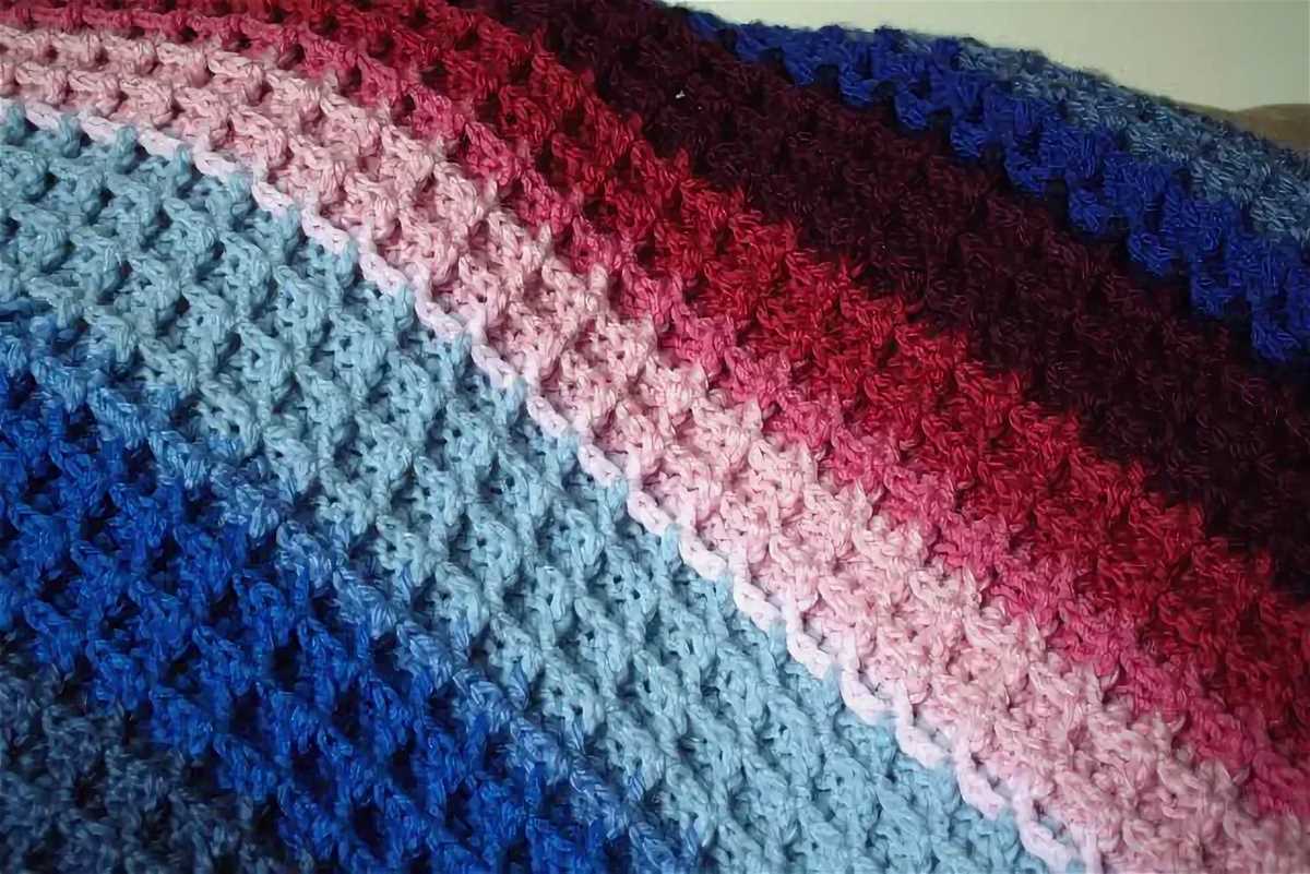Waffle blanket pattern knit
