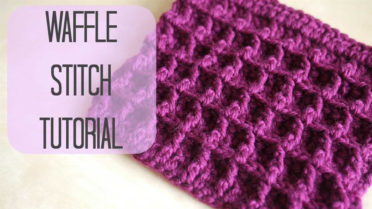 Waffle stitch scarf knit pattern