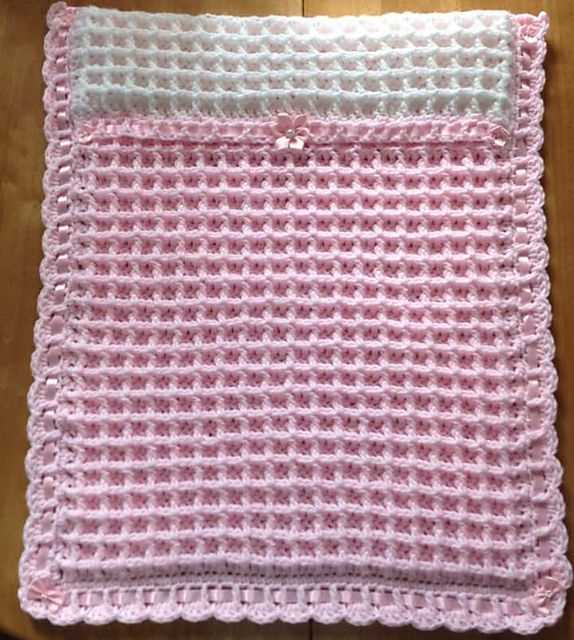 Waffle blanket knitting pattern