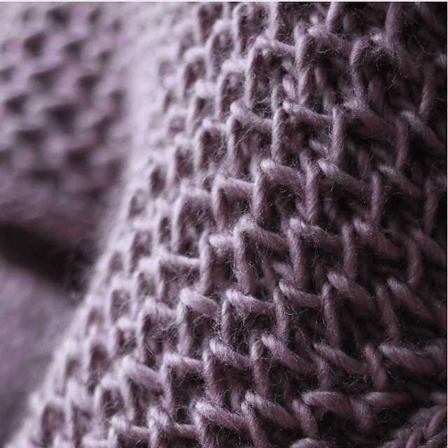 Waffle blanket knitting pattern