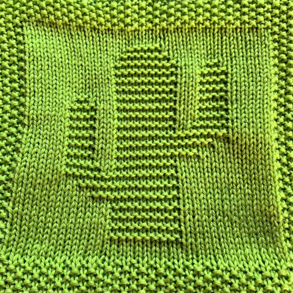 Washcloth knitting pattern