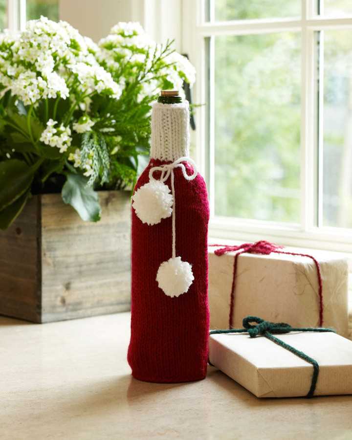 Wine cozy knitting pattern