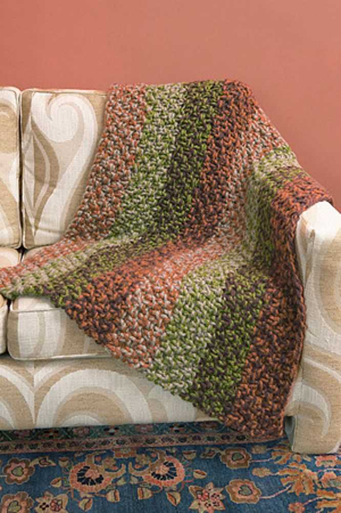 Wool-ease thick and quick blanket patterns knit