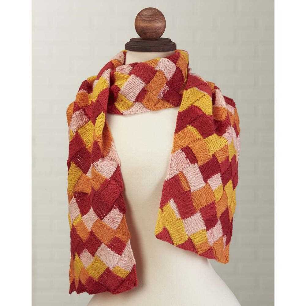 Zig zag knitted scarf pattern