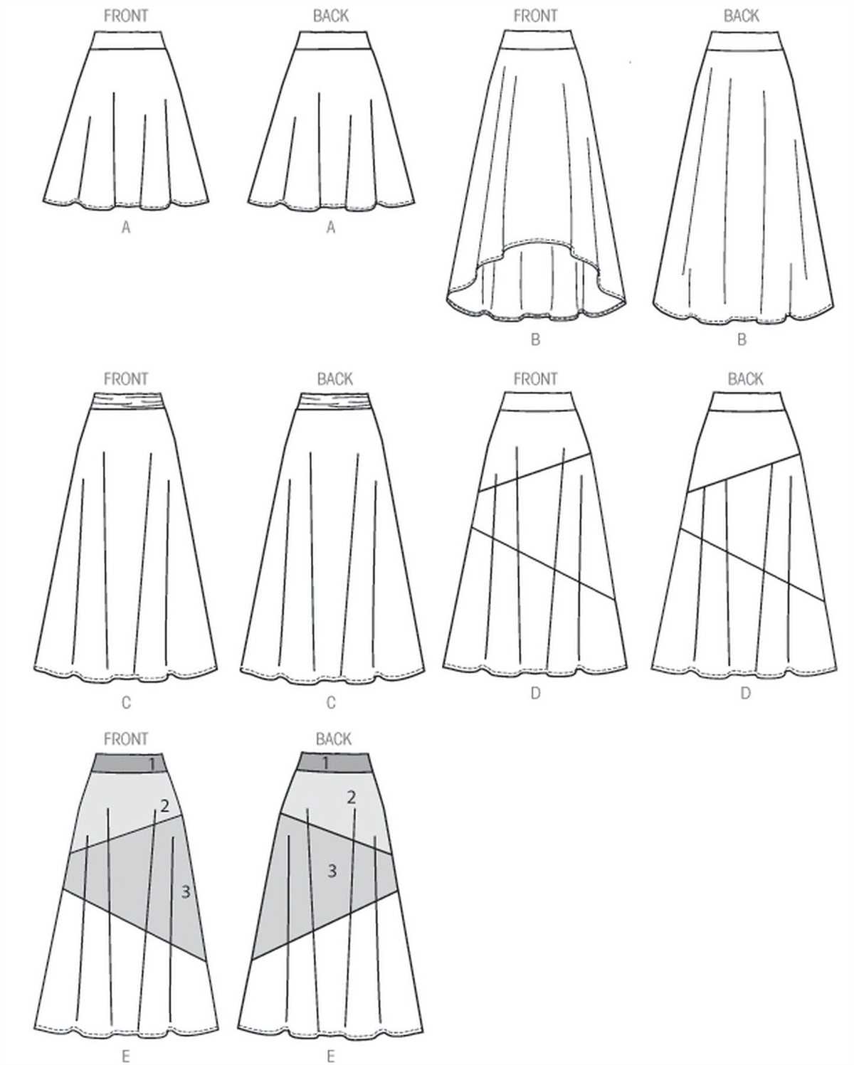 A line knit skirt pattern