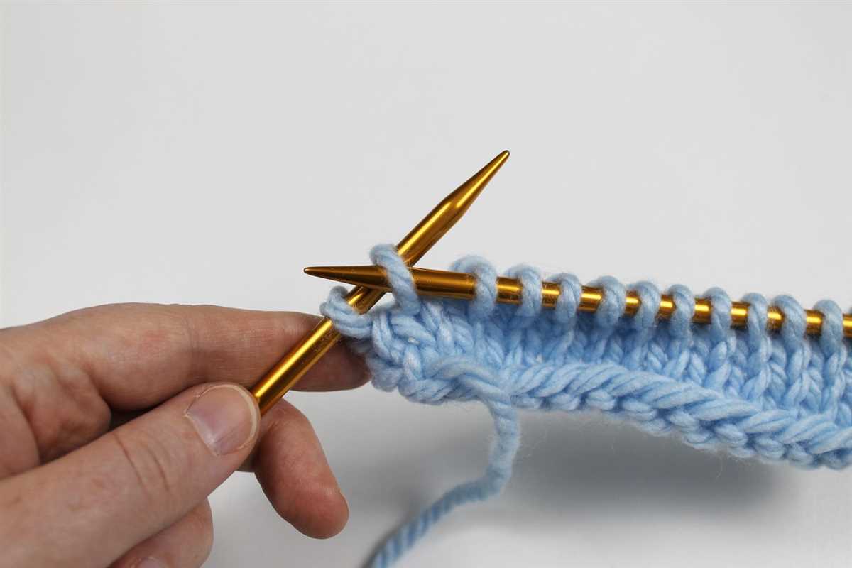 Turn in knitting pattern