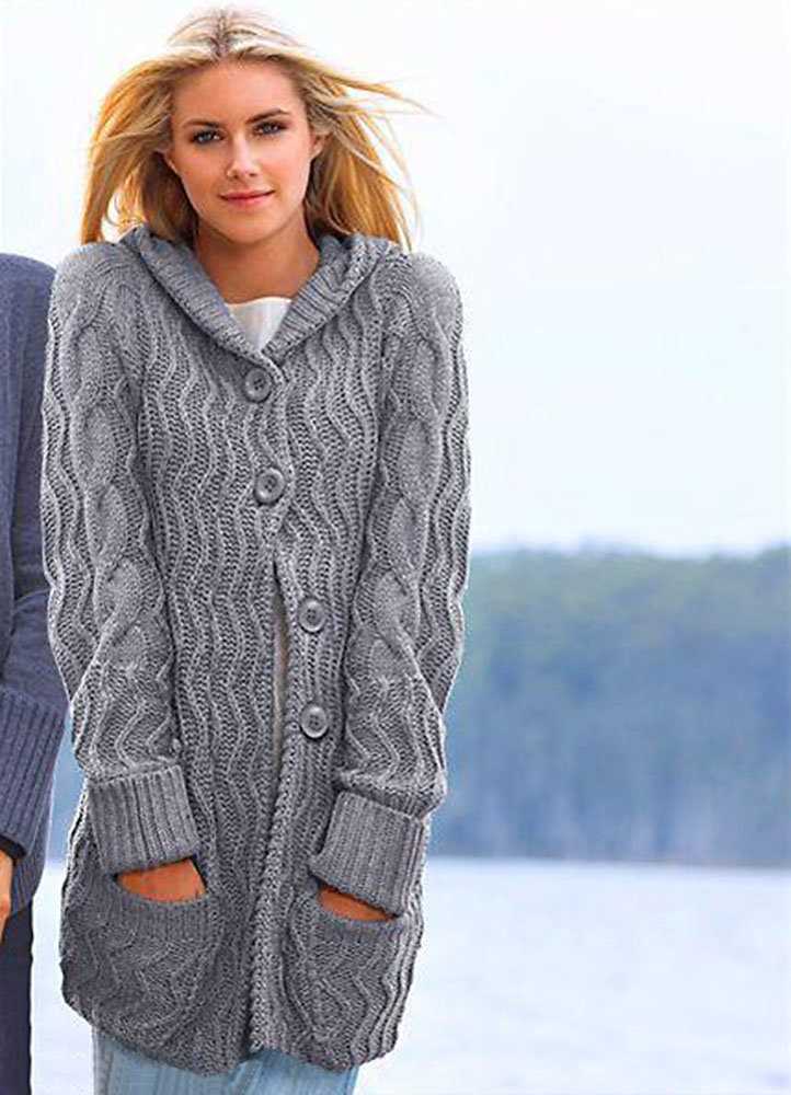 Long sweater coat knitting pattern
