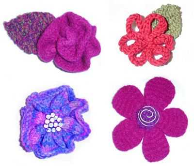 Knit flowers free patterns