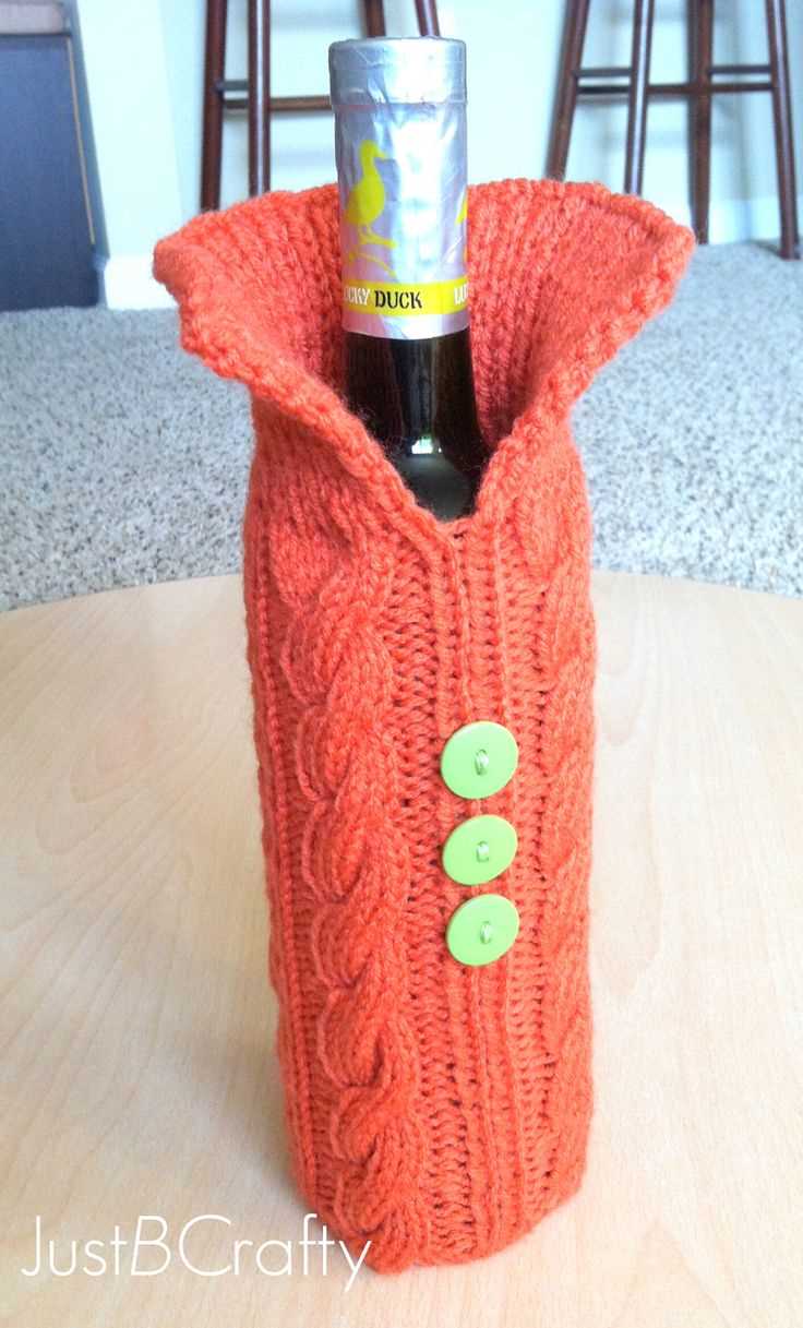 Wine cozy knitting pattern