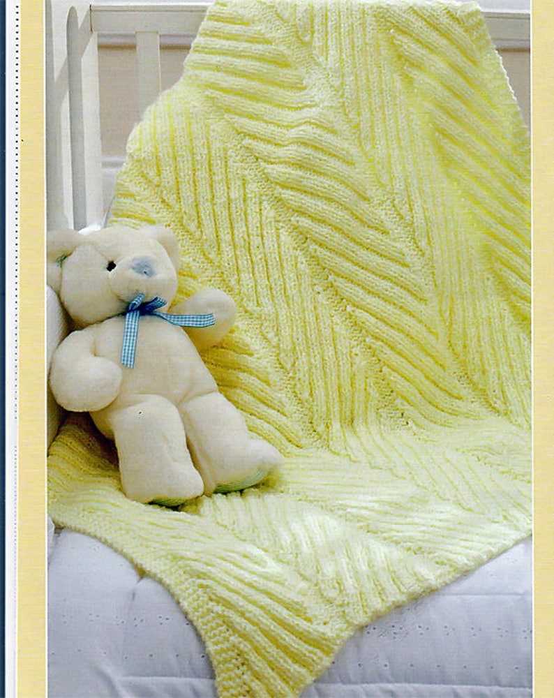 Diagonal knitted blanket pattern