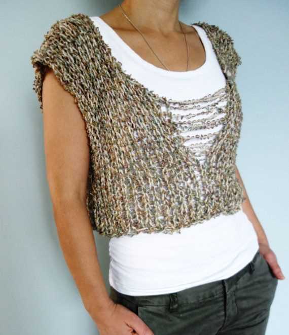 Cropped tank top knitting pattern