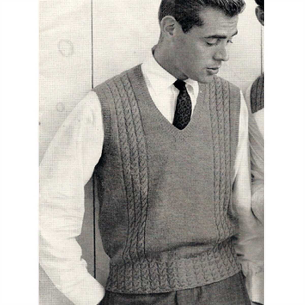 Men's v neck vest knitting pattern