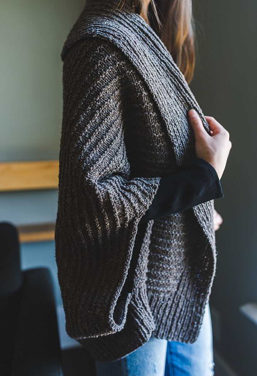 Cocoon-style cardigan knitting pattern