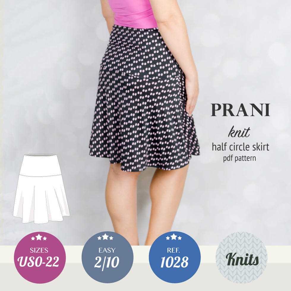 Knit a line skirt pattern