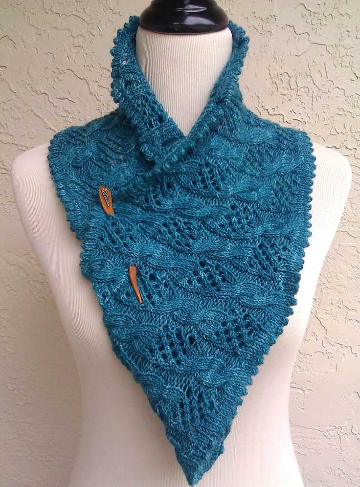 Lace infinity scarf knitting pattern