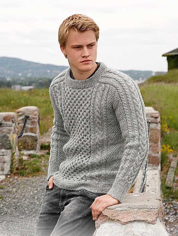 Mens aran sweater knitting patterns free