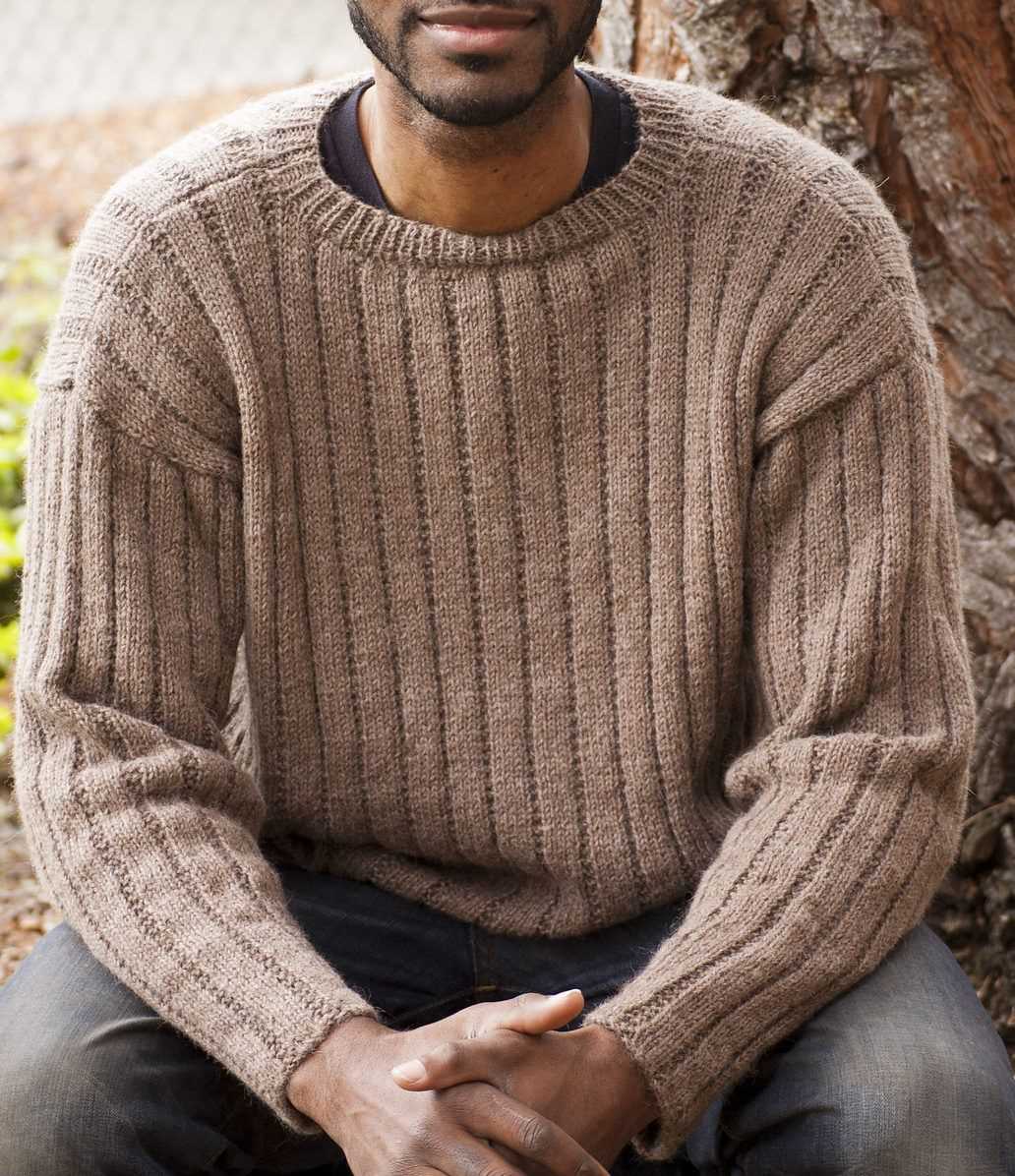 Mens pullover sweater knitting pattern