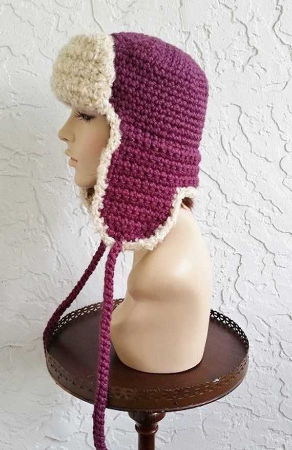 Knitted trapper hat pattern