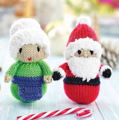 Knitting patterns for santa claus