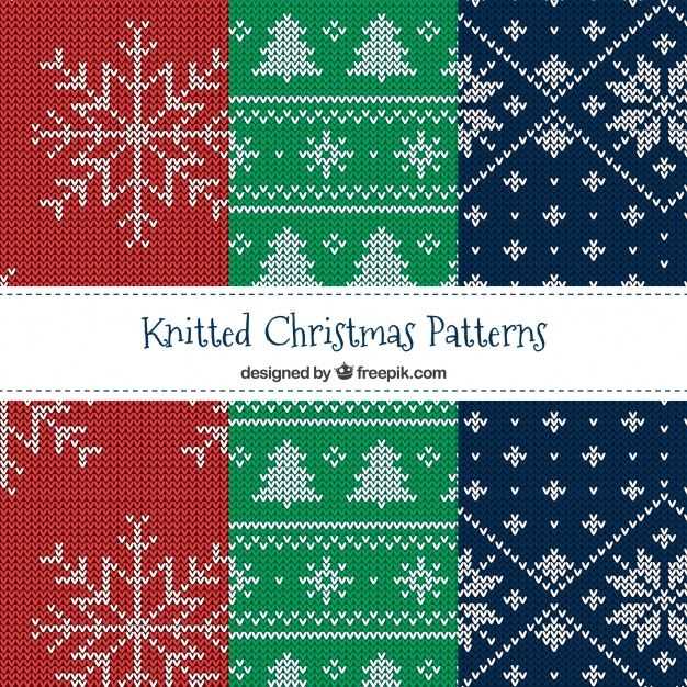 Large knitted christmas tree pattern