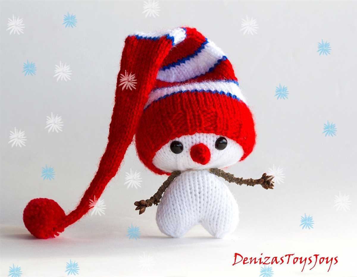 Knitting pattern for small snowman