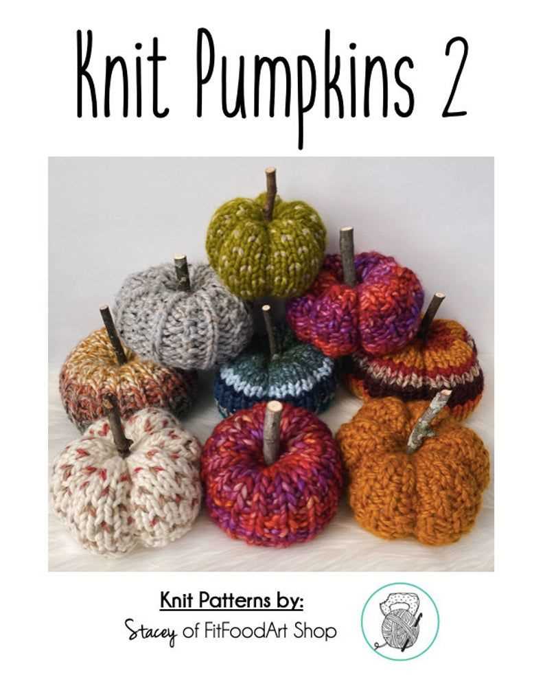 Chunky knitted pumpkin pattern