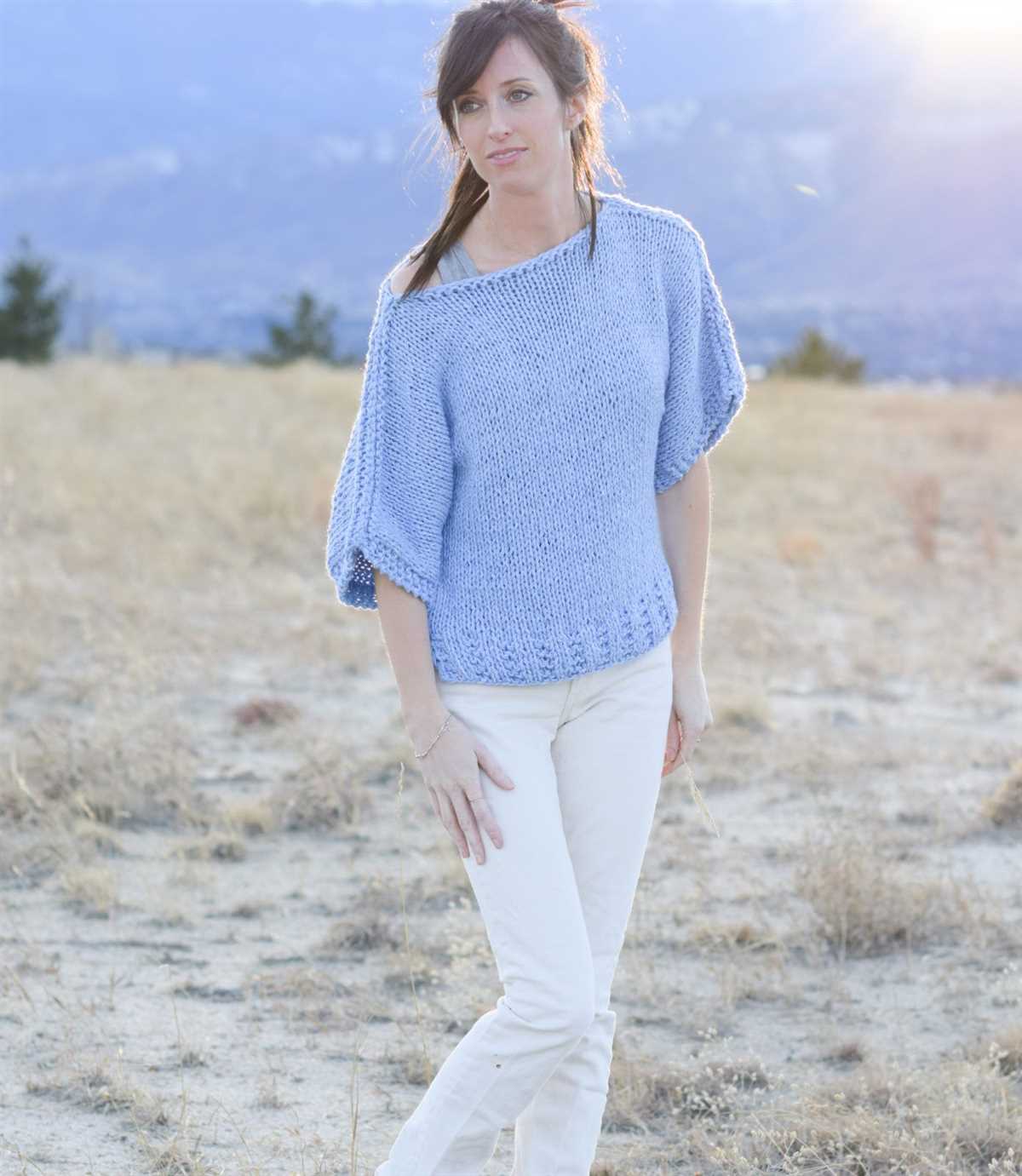 Boxy knit sweater pattern