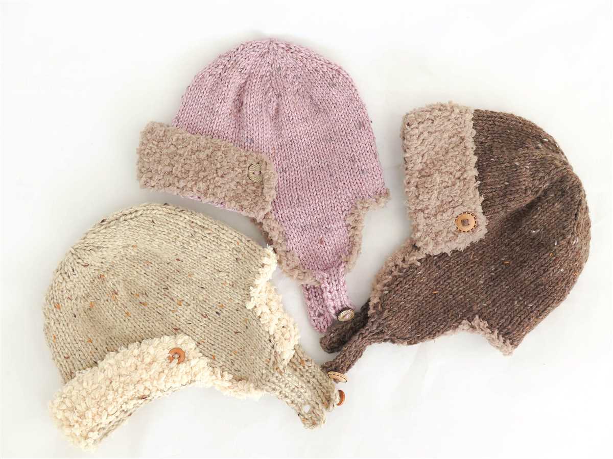 Aviator hat pattern knitting