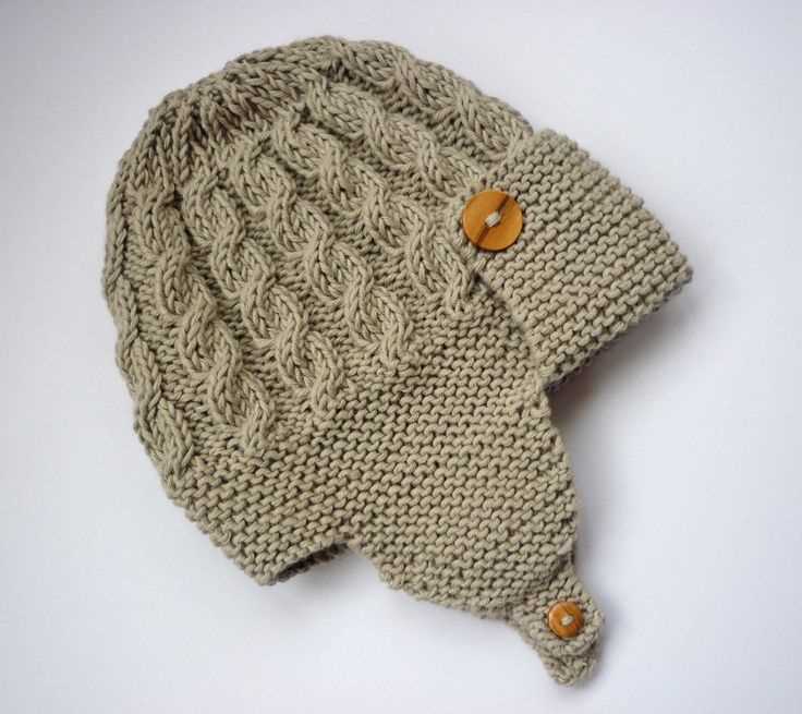 Aviator hat pattern knitting