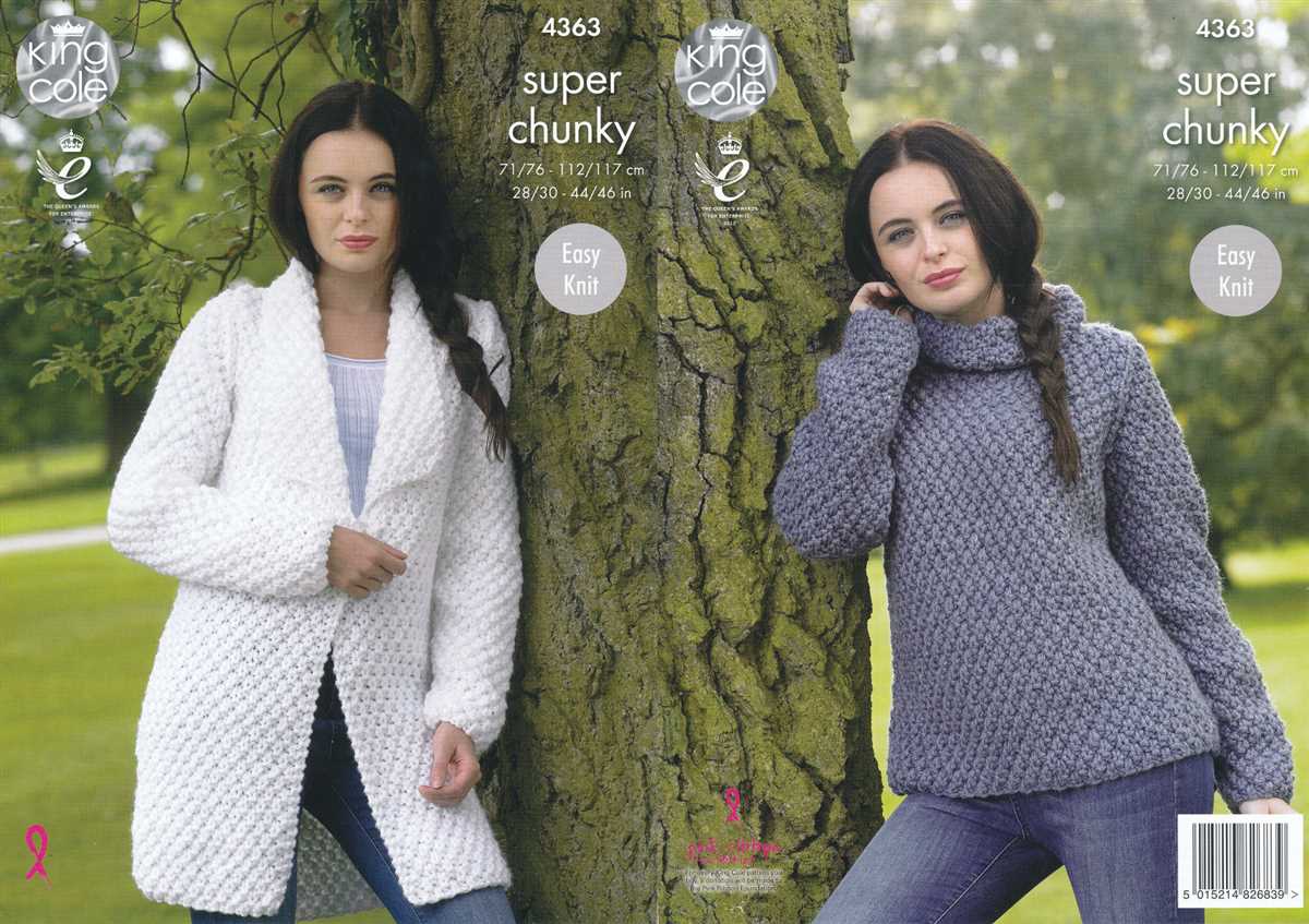 Ladies chunky cardigan knitting pattern