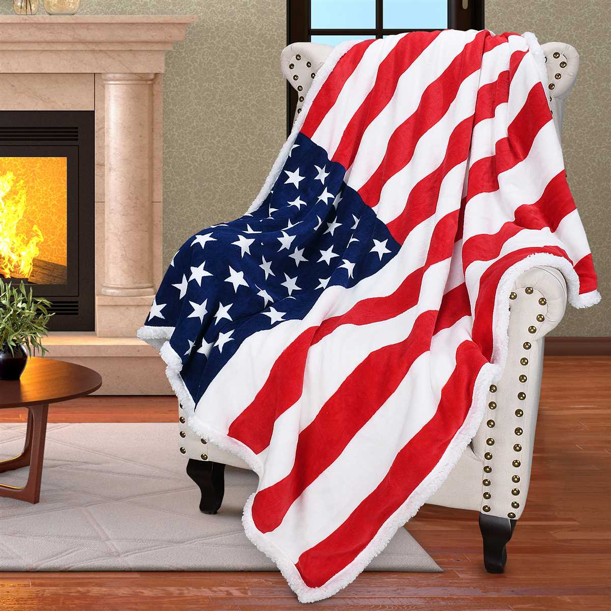 Create a Patriotic Blanket to Show Your American Spirit with this Free Knitting Pattern Free american flag blanket knitting pattern