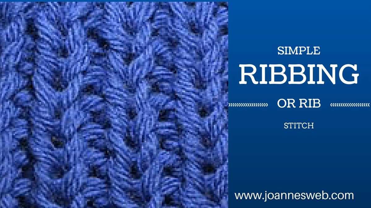 Rib pattern in knitting