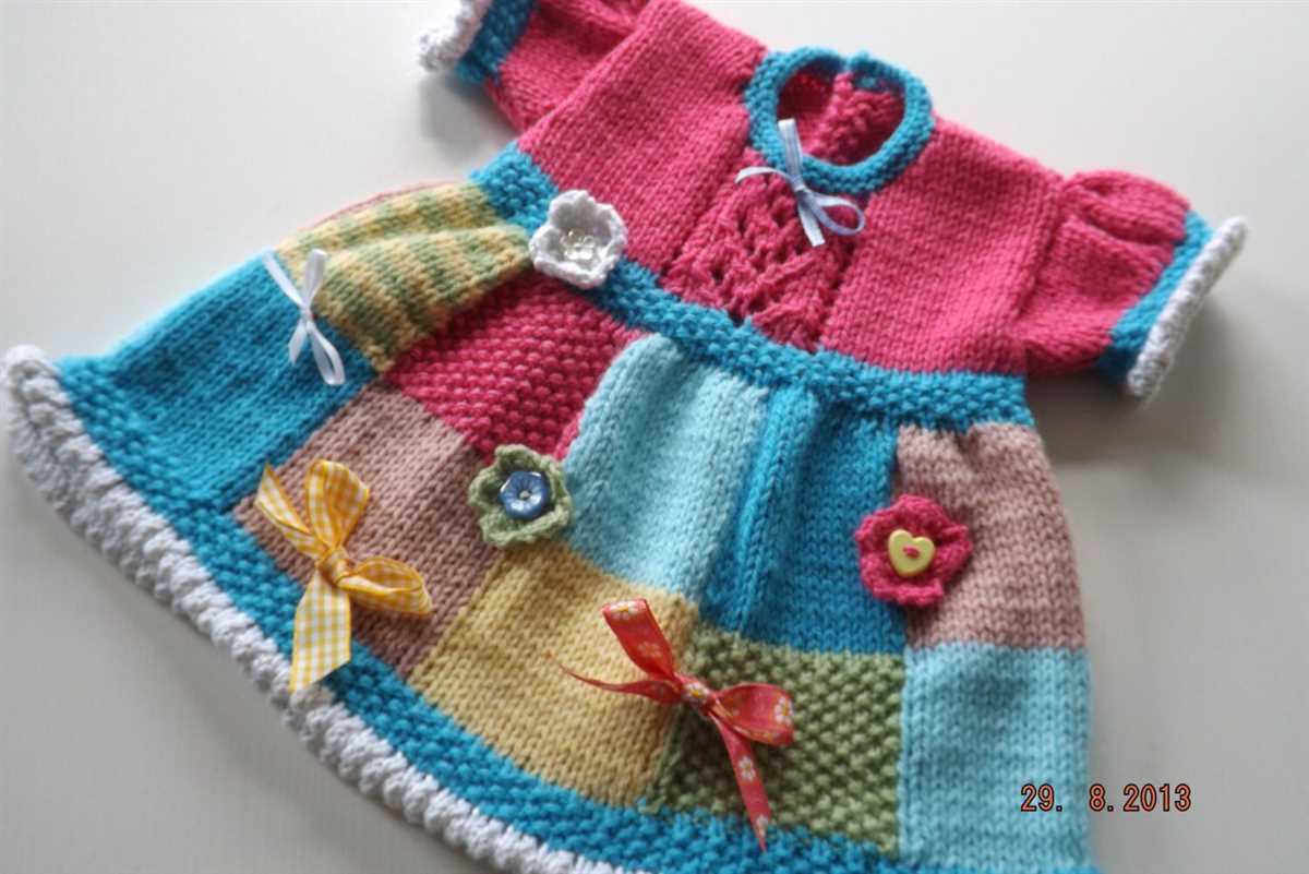 Baby dress knitting pattern
