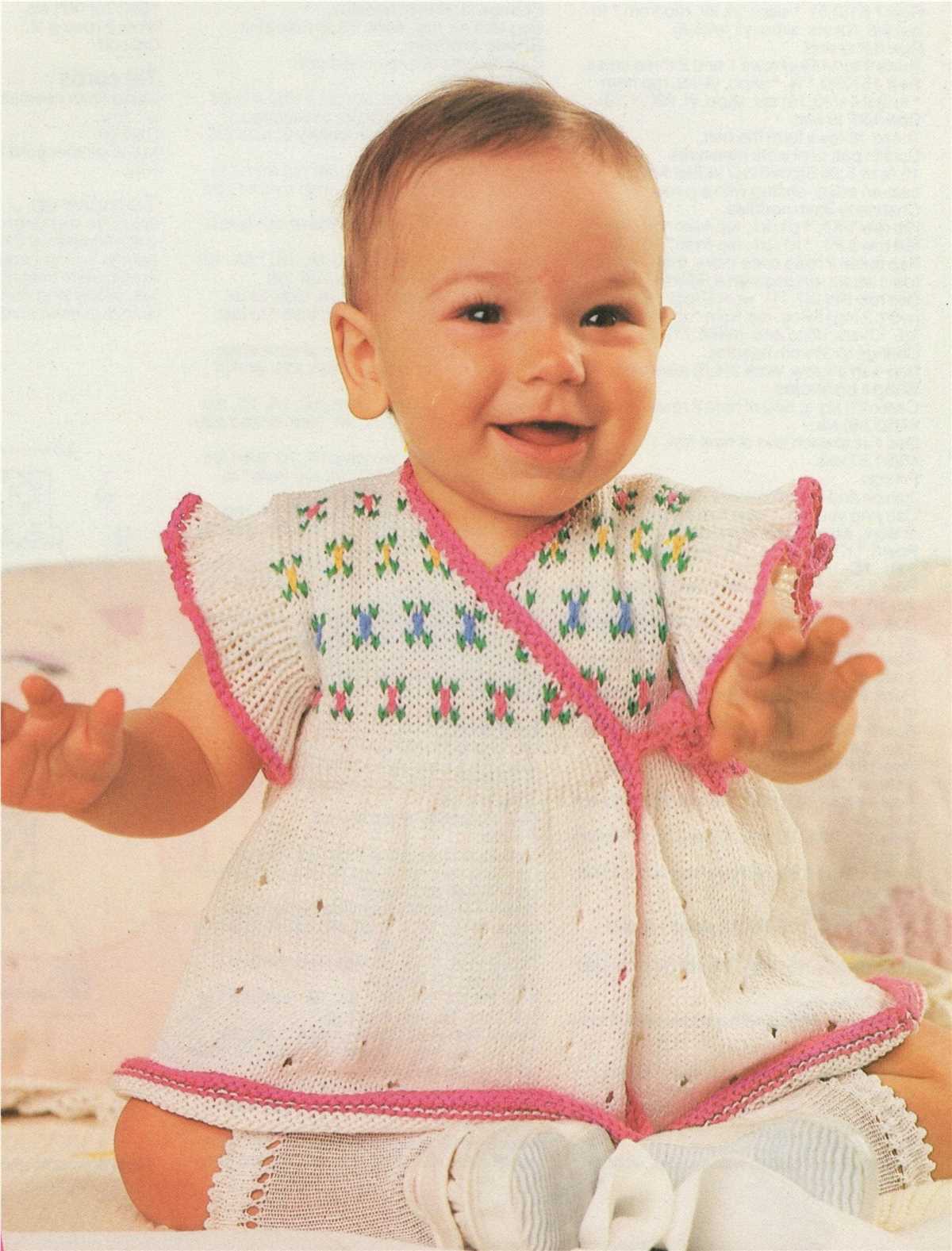 Baby dress knitting pattern