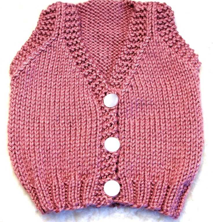 Baby vest knitting pattern