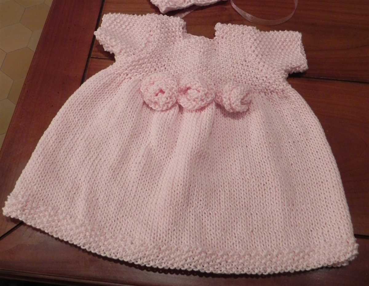 Baby dress knitting pattern