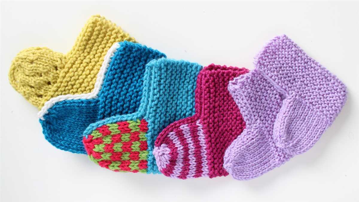 Baby sock knit pattern