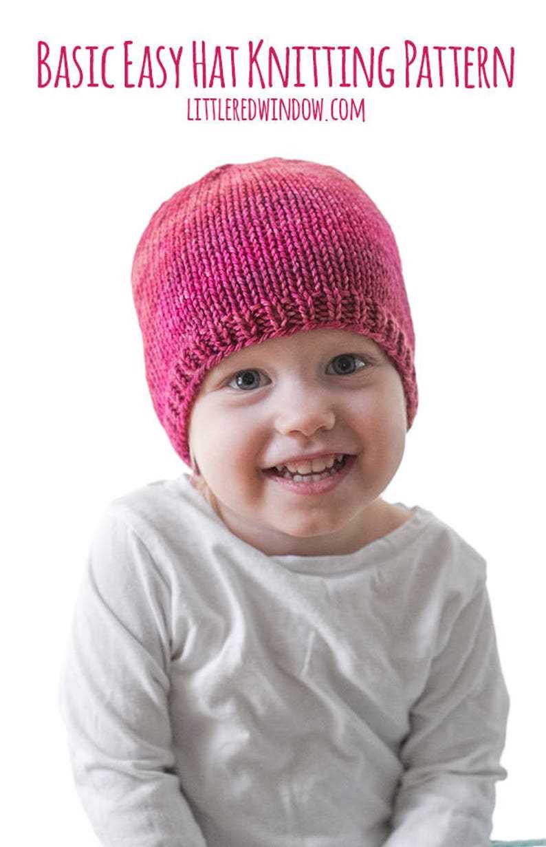 Basic knitted beanie pattern
