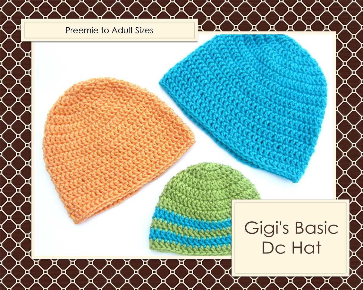 Basic knitted beanie pattern