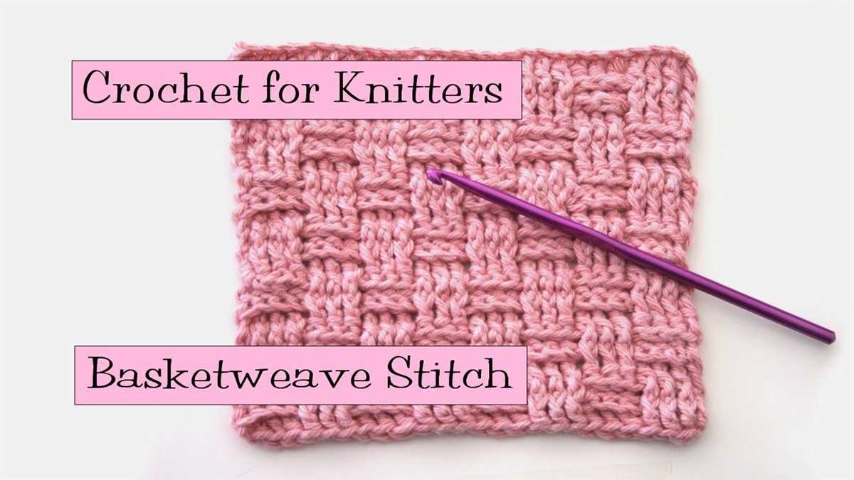 Basket weave knitting stitch pattern