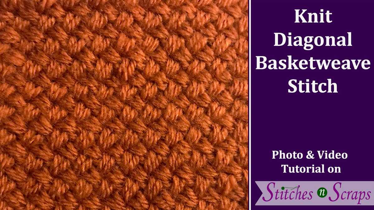 Basket weave knitting stitch pattern