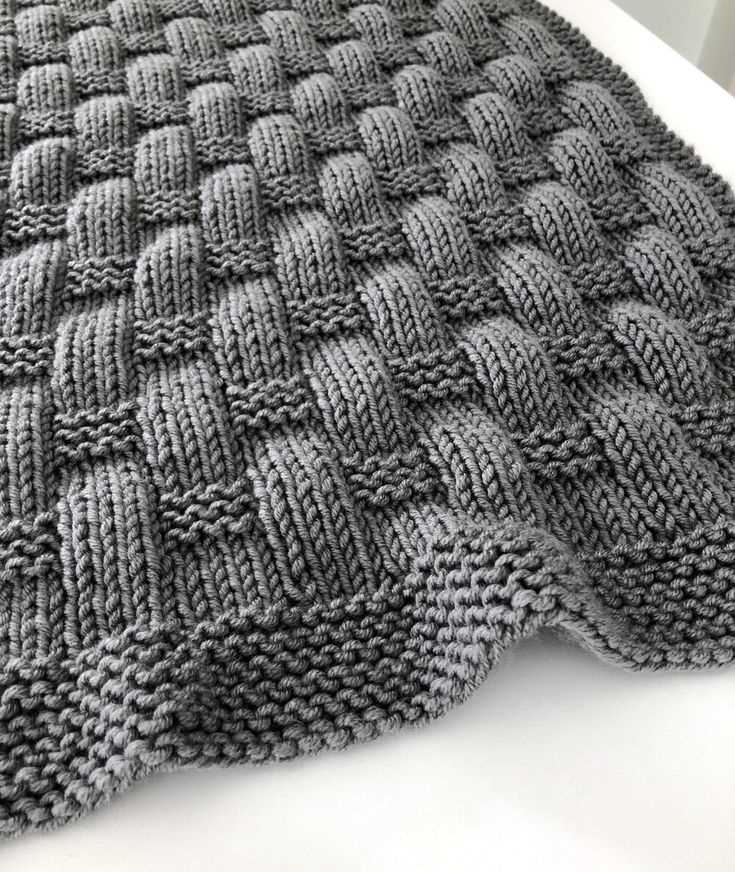 Basket weave blanket knitting pattern