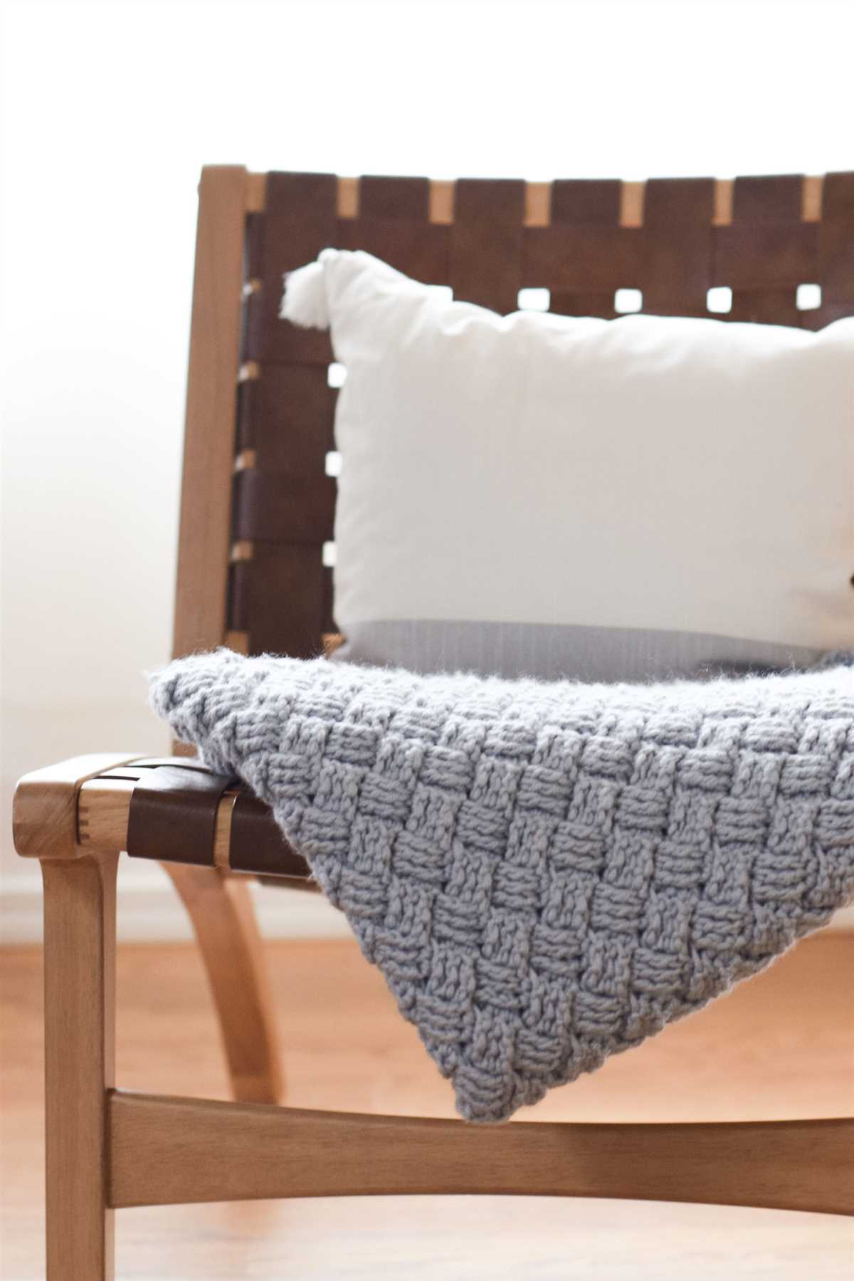 Basket weave blanket pattern knit