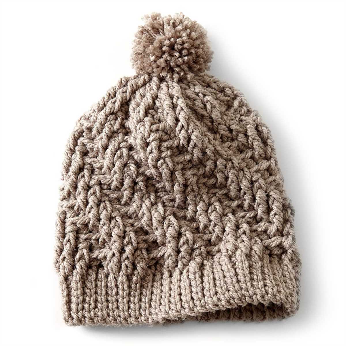 Chunky yarn knit hat pattern