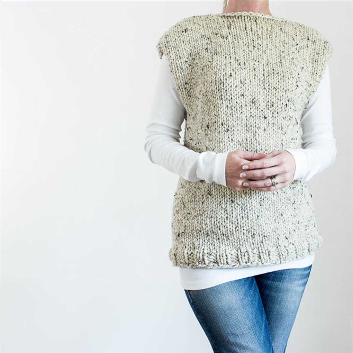 Chunky tank top knitting pattern