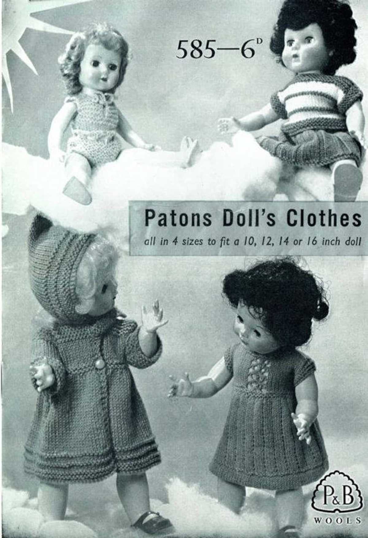 Vintage dolls clothes knitting patterns