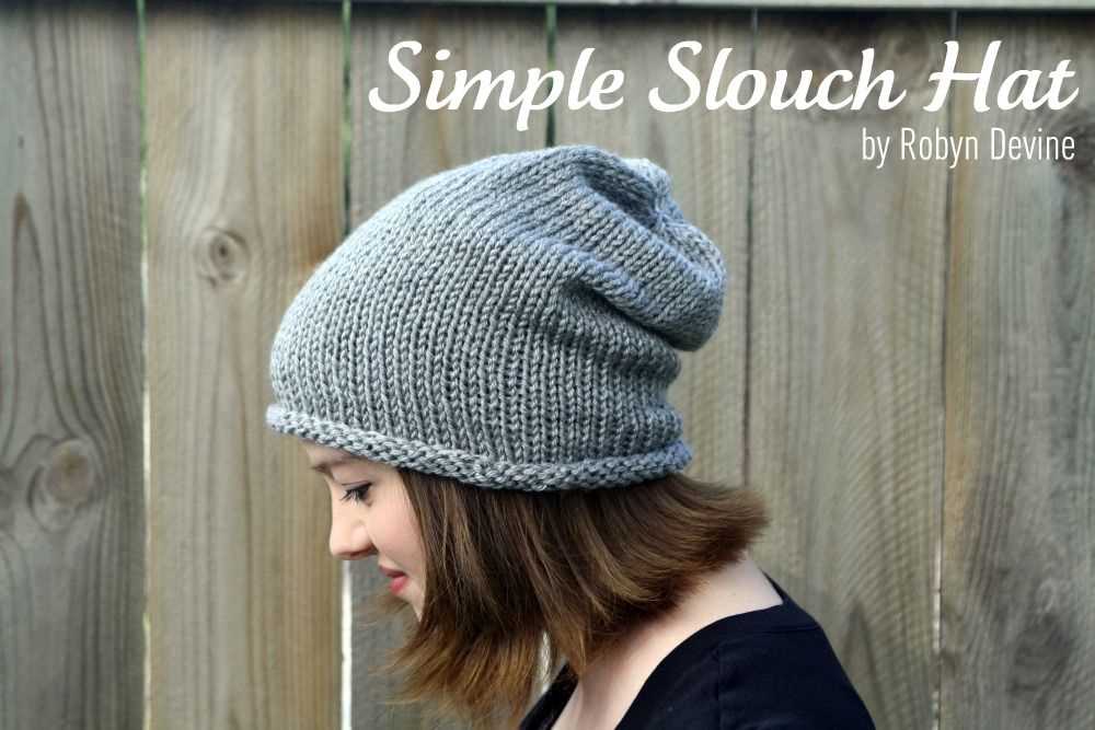 Knitted slouchy hat pattern free
