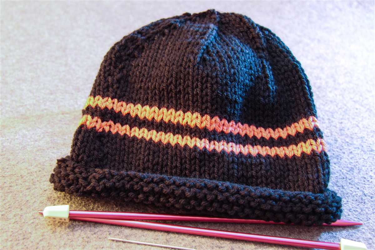 Beanie knit pattern straight needles